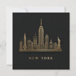 Activiteiten in de omgeving van New York City Skyl Feestdagenkaart