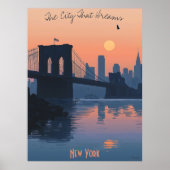 Activiteiten in de omgeving van New York Sunset -  Poster (Voorkant)