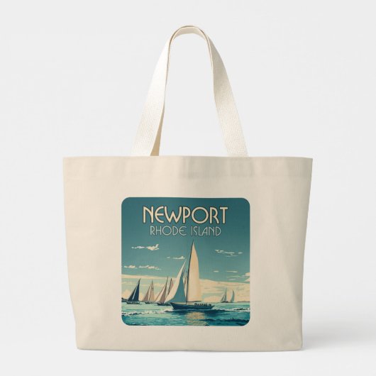 Activiteiten in de omgeving van Newport Rhode Isla Grote Tote Bag (Achterkant)