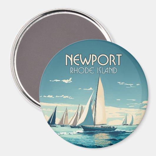 Activiteiten in de omgeving van Newport Rhode Isla Magneet (Voorkant / Achterkant)