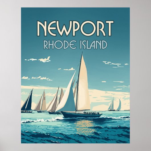 Activiteiten in de omgeving van Newport Rhode Isla Poster (Voorkant)