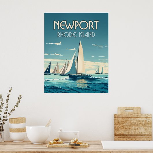 Activiteiten in de omgeving van Newport Rhode Isla Poster (Keuken)