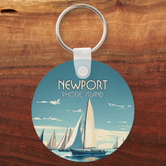 Activiteiten in de omgeving van Newport Rhode Isla Sleutelhanger (Voorkant)