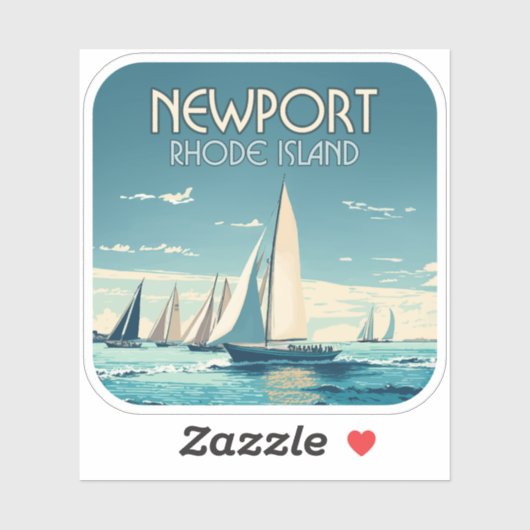 Activiteiten in de omgeving van Newport Rhode Isla Sticker (Vel)
