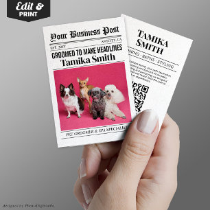 Activiteiten in de omgeving van Newspaper Visiteka Contactkaartje