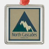 Activiteiten in de omgeving van North Cascades Nat Metalen Ornament (Voorkant)