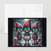 Activiteiten in de omgeving van North Pole Naughty Feestdagenkaart (Voorkant / Achterkant)