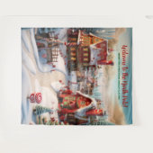 Activiteiten in de omgeving van North Pole Village Wandkleed (Voorkant (horizontaal))