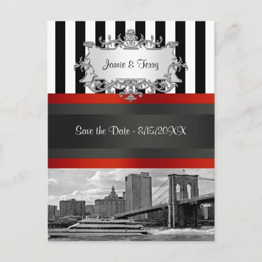 Activiteiten in de omgeving van NYC Skyline Brookl Aankondigingskaart (Voorkant)