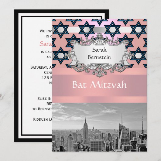 Activiteiten in de omgeving van NYC Skyline Empire Kaart (Voorkant / Achterkant)