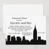 Activiteiten in de omgeving van NYC Skyline Silhou Kaart (Voorkant / Achterkant)