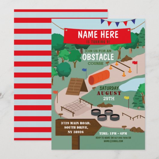 Activiteiten in de omgeving van Obstacle Course Bi Kaart (Voorkant / Achterkant)