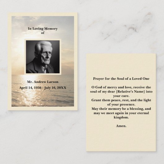 Activiteiten in de omgeving van Ocean Sunrise Pray Visitekaartje (Voorkant / Achterkant)