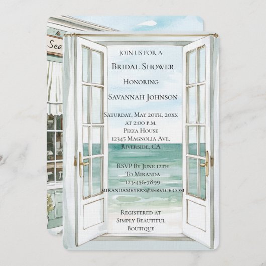 Activiteiten in de omgeving van Ocean Uitzicht Caf Kaart (Voorkant / Achterkant)