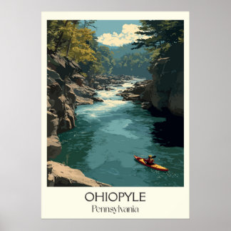 Activiteiten in de omgeving van Ohiopyle Pennsylva Poster