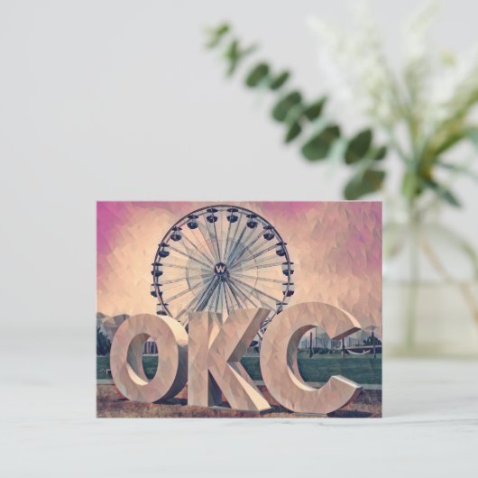 Activiteiten in de omgeving van Oklahoma City Whee Briefkaart (Staand voorkant)