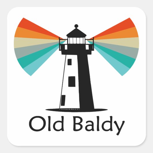 Activiteiten in de omgeving van Old Baldy Lighthou Vierkante Sticker (Voorkant)