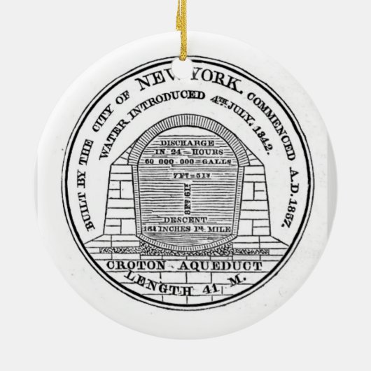 Activiteiten in de omgeving van Old Croton Aqueduc Keramisch Ornament (Achterkant)