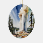 Activiteiten in de omgeving van Old Faithful Yello Keramisch Ornament (Rechts)