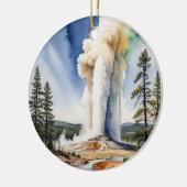 Activiteiten in de omgeving van Old Faithful Yello Keramisch Ornament (Links)