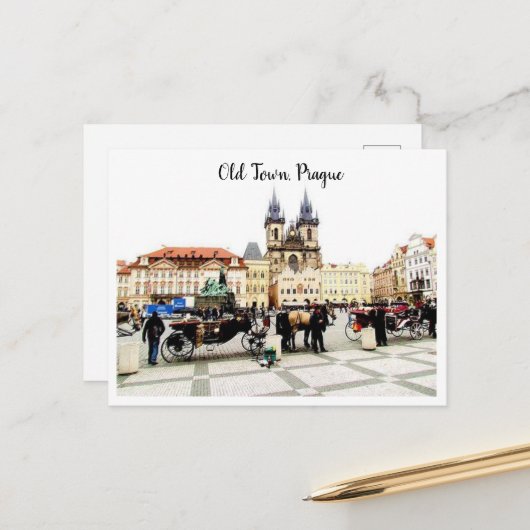 Activiteiten in de omgeving van Old Town Prague Ho Feestdagenkaart (Voorkant / Achterkant in situ)