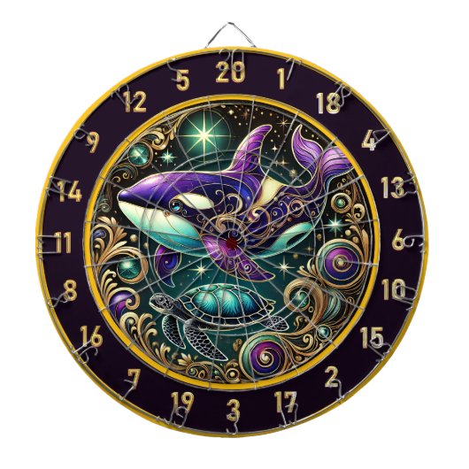 Activiteiten in de omgeving van Orca Turtle Vissen Dartbord (Voorkant)