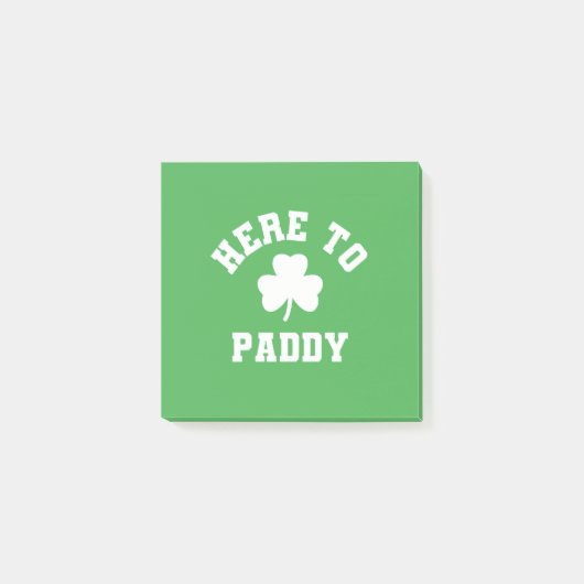 Activiteiten in de omgeving van Paddy Funny St Pat Post-it® Notes (Voorkant)