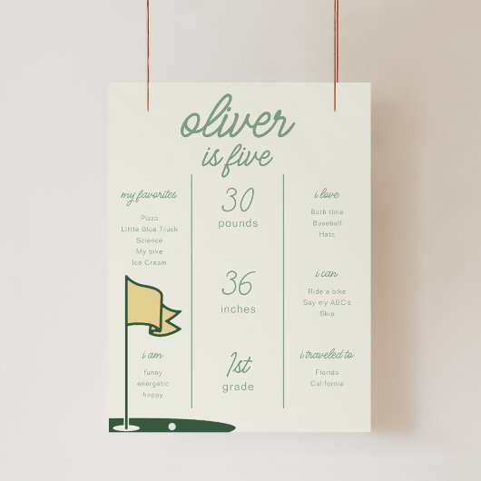 Activiteiten in de omgeving van Par-T-shirt Golf T Poster