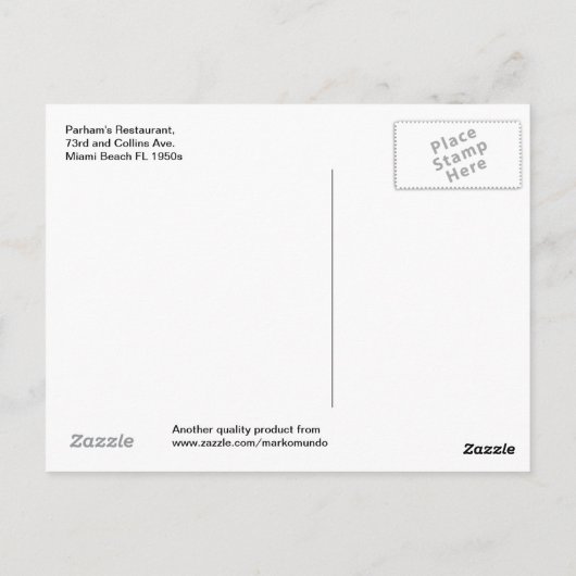 Activiteiten in de omgeving van Parham's Restauran Briefkaart (Achterkant)