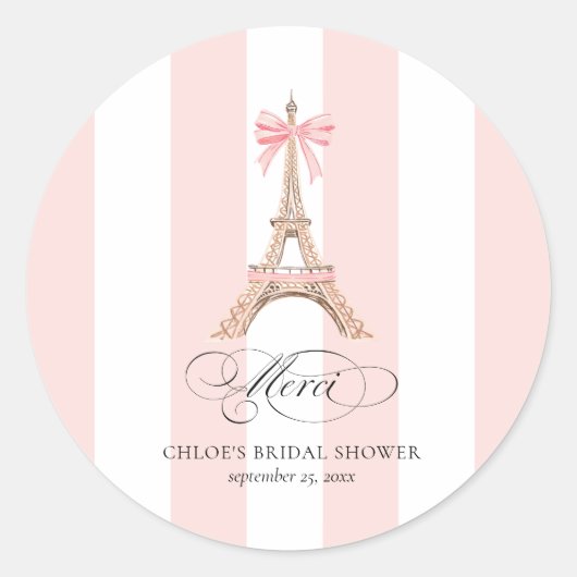 Activiteiten in de omgeving van Paris Bow Eiffel T Ronde Sticker (Voorkant)