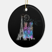 Activiteiten in de omgeving van Paris Eiffel Notre Keramisch Ornament (Links)