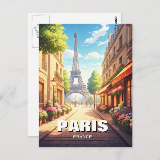 Activiteiten in de omgeving van Paris Eiffel Tower Briefkaart (Voorkant / Achterkant)