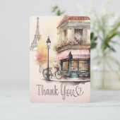 Activiteiten in de omgeving van Paris France Frenc Bedankkaart (Staand voorkant)