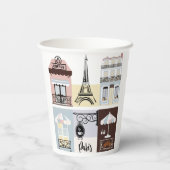 Activiteiten in de omgeving van Paris French Cafe  Papieren Bekers (Achterkant)