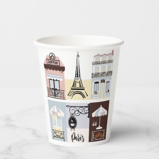 Activiteiten in de omgeving van Paris French Cafe  Papieren Bekers (Voorkant)