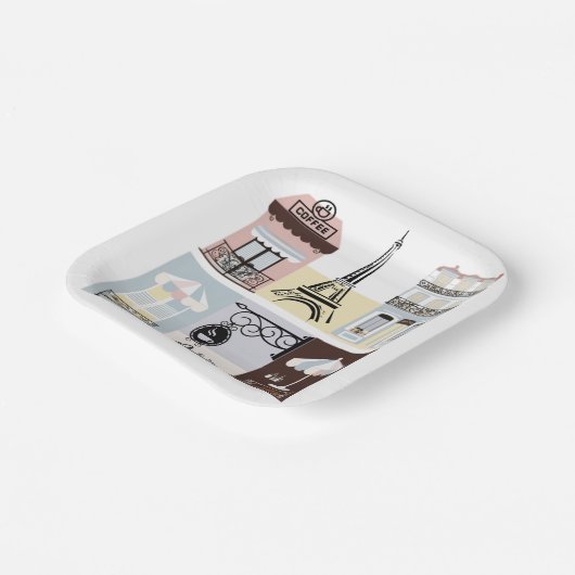 Activiteiten in de omgeving van Paris French Cafe  Papieren Bordje (Gebogen)