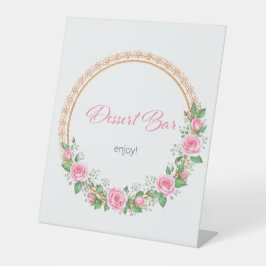 Activiteiten in de omgeving van Pastel Pink Roses  Reclamebord Met Voetstuk