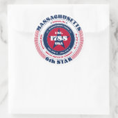 Activiteiten in de omgeving van Patriotic Massachu Ronde Sticker (Tas)