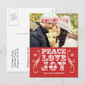 Activiteiten in de omgeving van Peace Love Joy Red Feestdagenkaart (Voorkant / Achterkant)