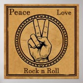 Activiteiten in de omgeving van Peace, Love, Rock  Poster (Voorkant)