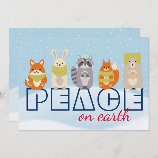 Activiteiten in de omgeving van Peace on Earth Woo Feestdagenkaart (Voorkant / Achterkant)