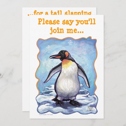 Activiteiten in de omgeving van Penguin Party Cent Kaart (Voorkant / Achterkant)