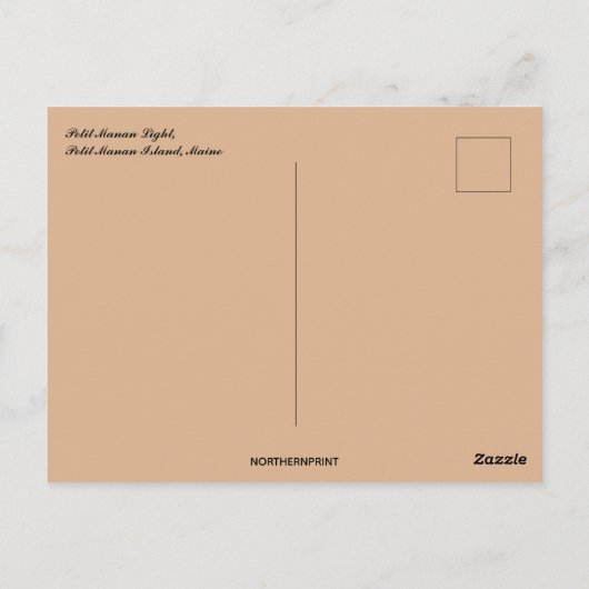 Activiteiten in de omgeving van Petit Manan Light  Briefkaart (Achterkant)