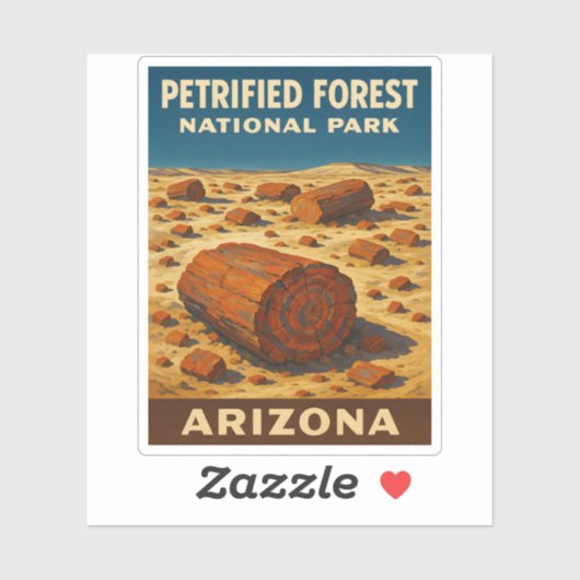 Activiteiten in de omgeving van Petrified Forest N Sticker (Vel)
