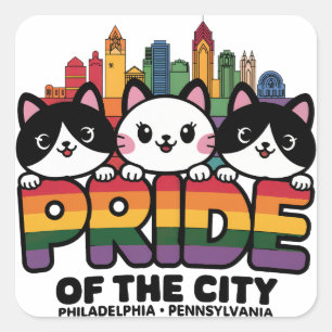 Activiteiten in de omgeving van Philadelphia City  Vierkante Sticker