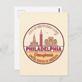 Activiteiten in de omgeving van Philadelphia Penns Briefkaart (Voorkant / Achterkant)