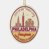 Activiteiten in de omgeving van Philadelphia Penns Keramisch Ornament (Rechts)