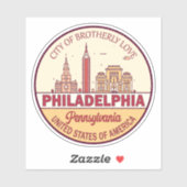 Activiteiten in de omgeving van Philadelphia Penns Sticker (Vel)