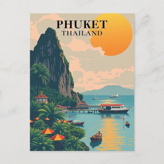 Activiteiten in de omgeving van Phuket Thailand Tr Briefkaart (Voorkant)