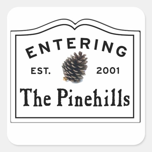 Activiteiten in de omgeving van Pine Hills Plymout Vierkante Sticker (Voorkant)